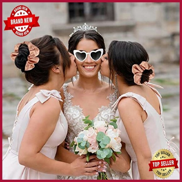 12 Heart Shaped Hair Claw Clips Set Bridal Shower Wedding Party Favors main image 4